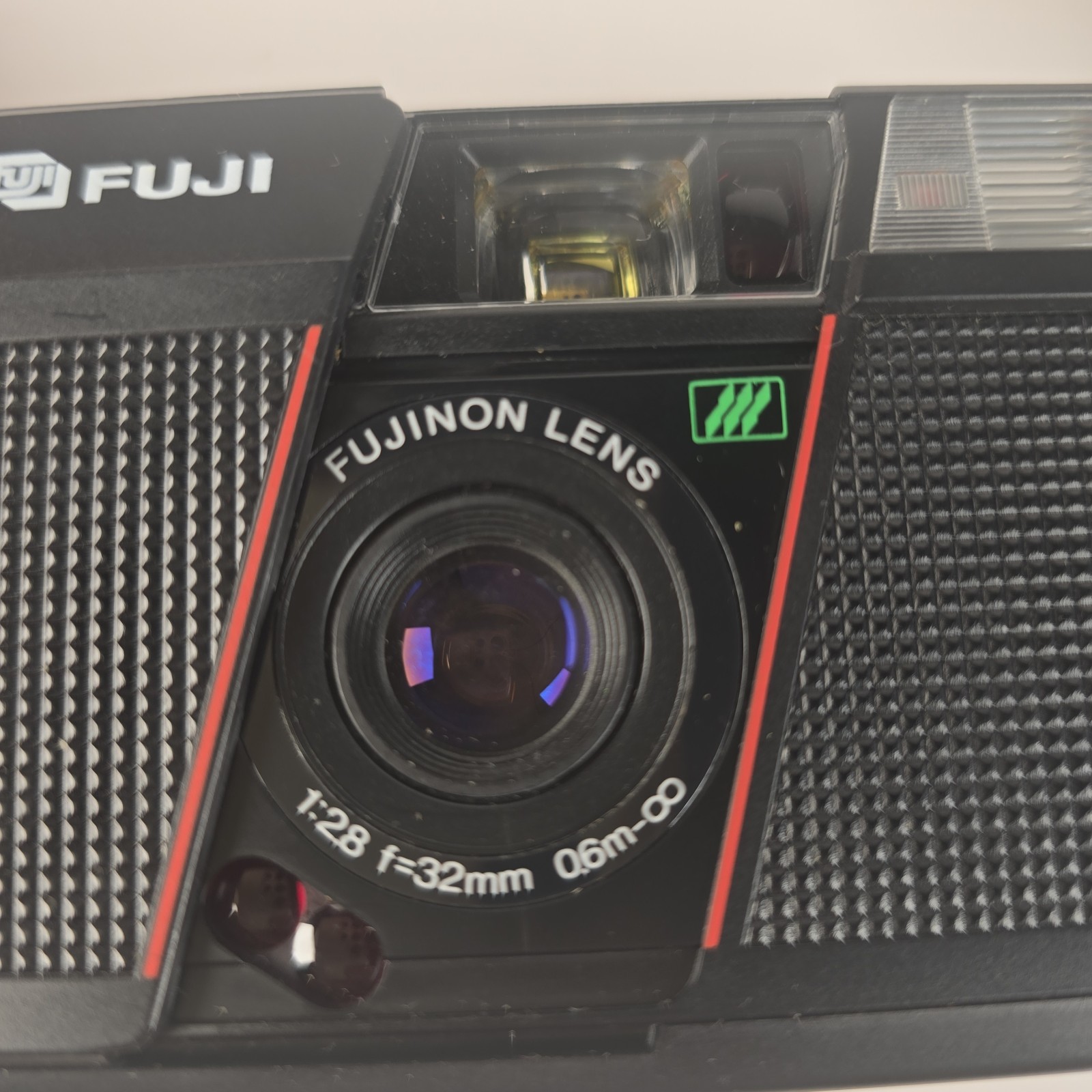 Fuji DL-200 35mm Film Camera Bundle – Fujinon 2.8 Lens – Flash Works – Case/Manu