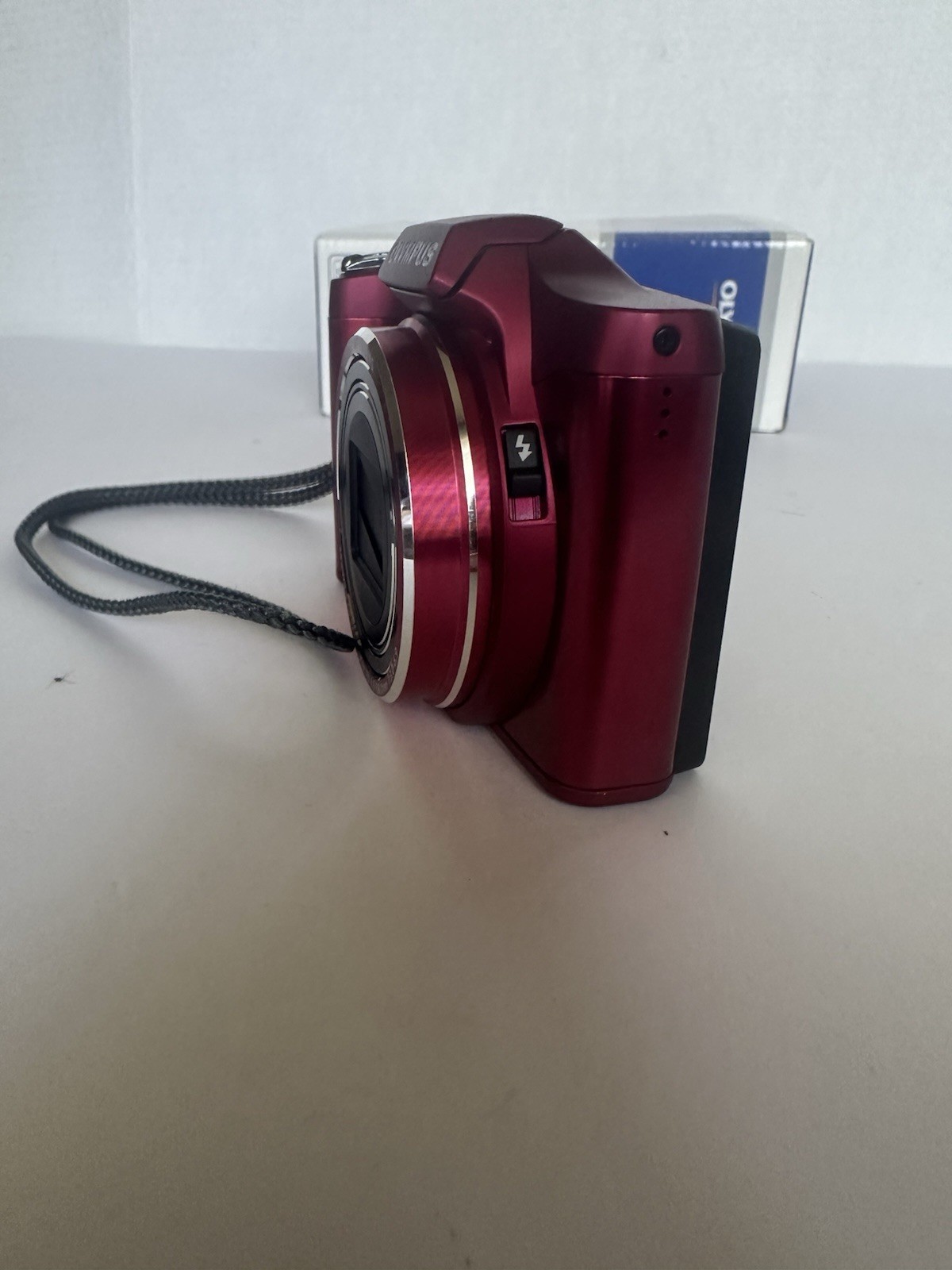 Olympus SZ-14 14MP Digital Camera 24x Zoom Red With Battery Charger Sd Tested