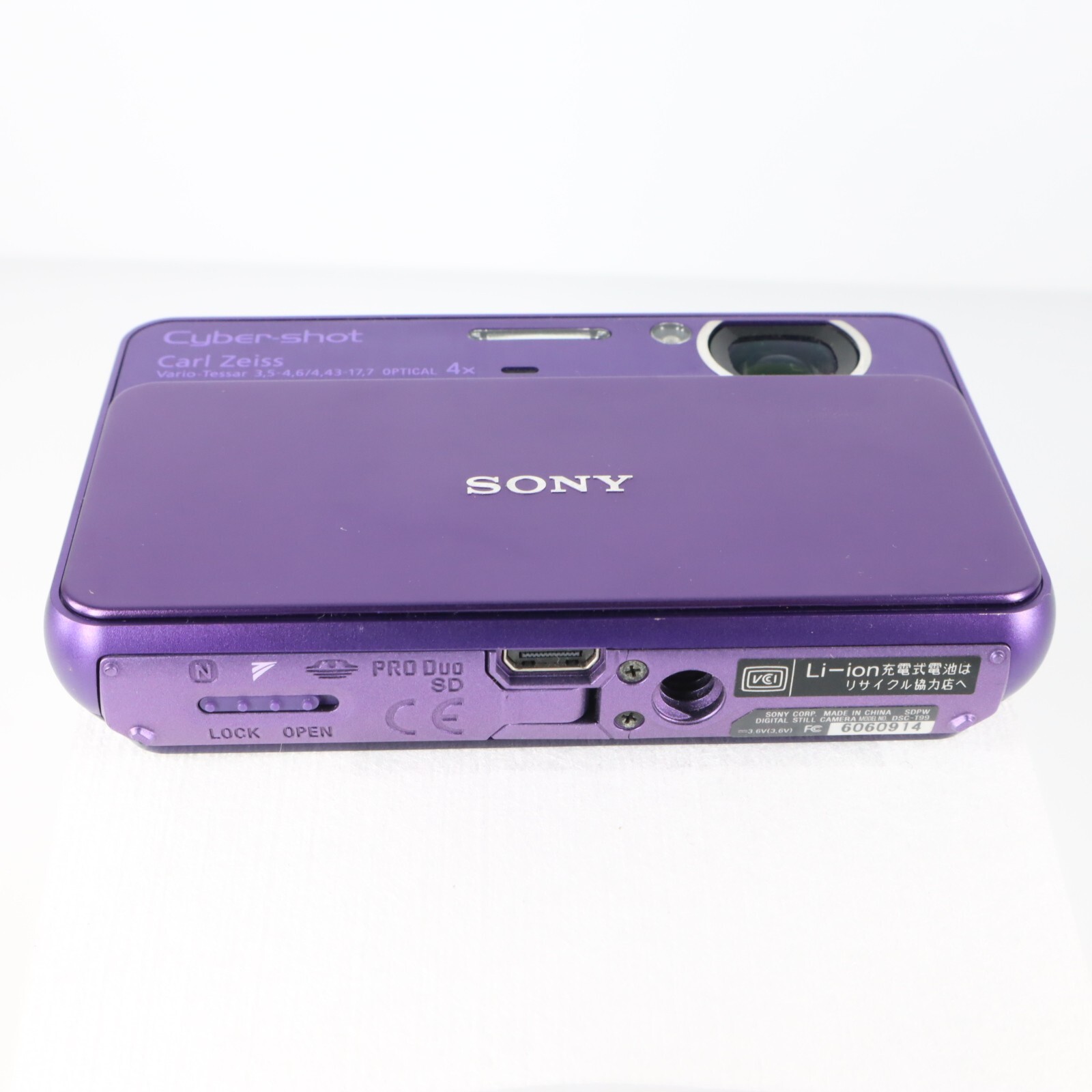 Sony Cyber-Shot DSC-T99 14.1MP Digital Camera Tested Working Purple