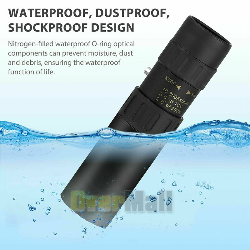 Military Zoom 10-300X HD Monocular Telescope Scope Day Vision Hunting/Outdoor