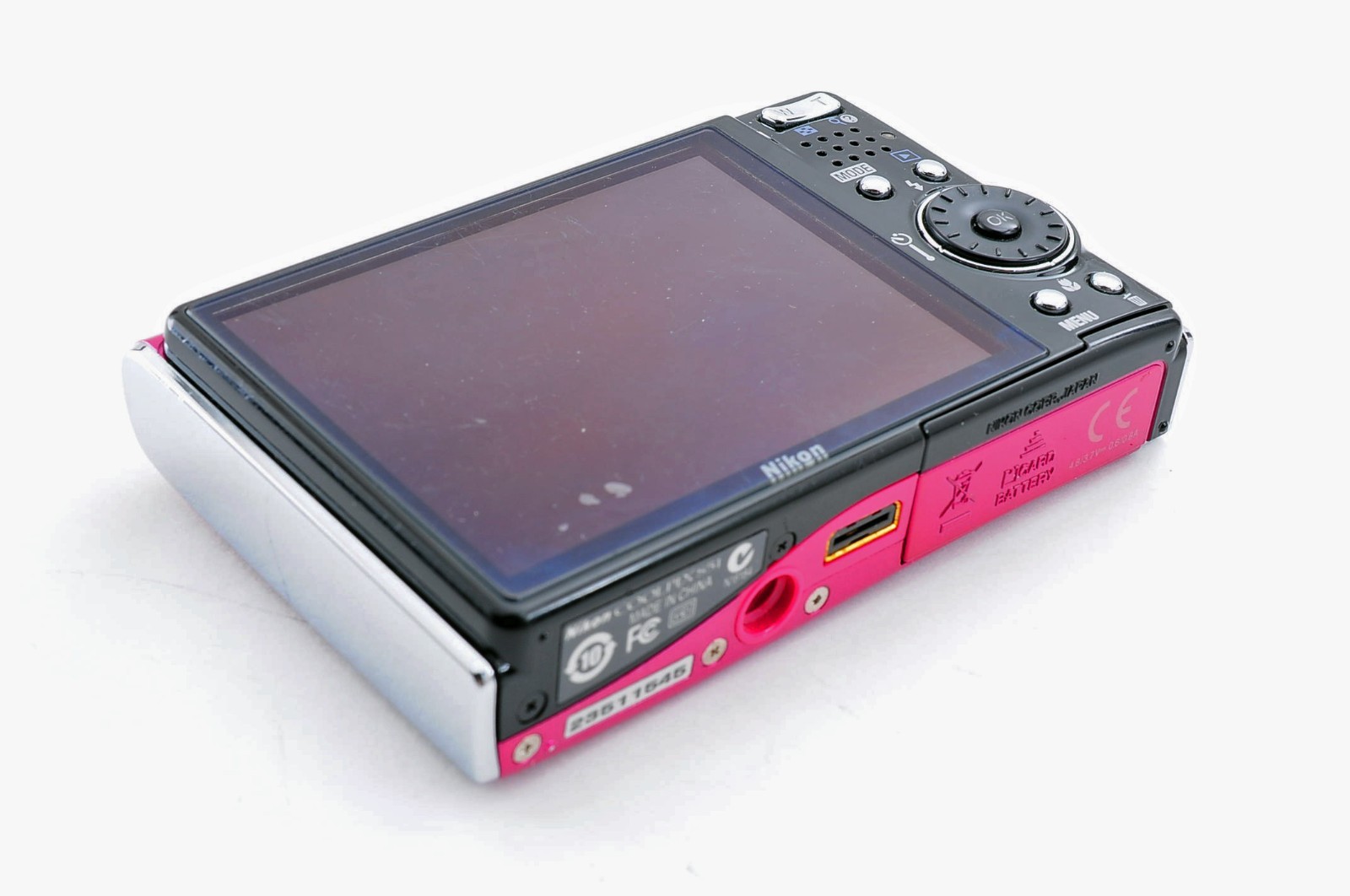 Nikon COOLPIX S51 Pink 8.1MP Digital Camera Tested Battery Charger Japan