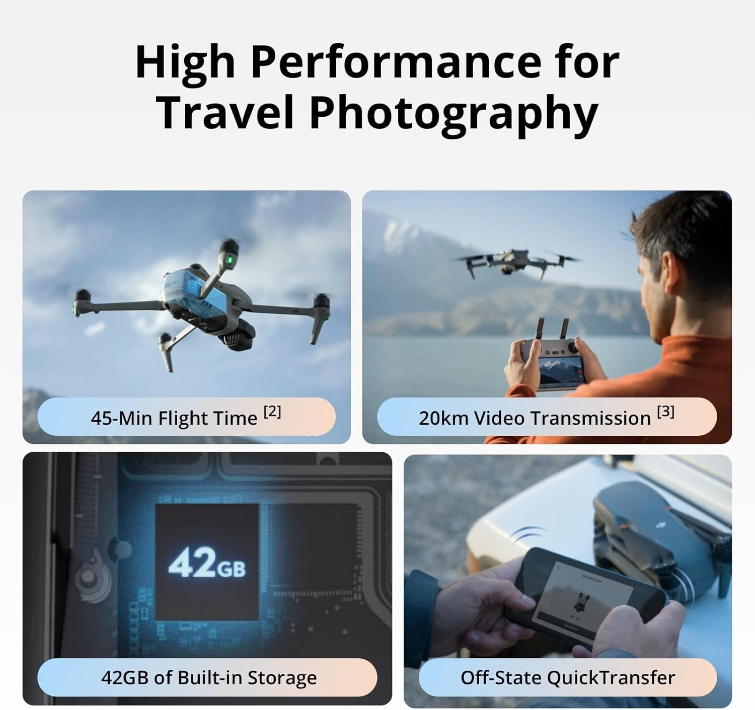 DJI Air 3S Fly More Combo with DJI RC 2 (screen remote controller), Drone