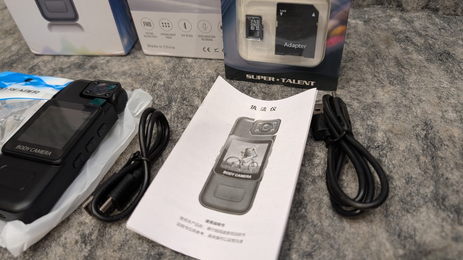 Camnoon 4K Body Camera w/ Audio & Video Recording Bundle