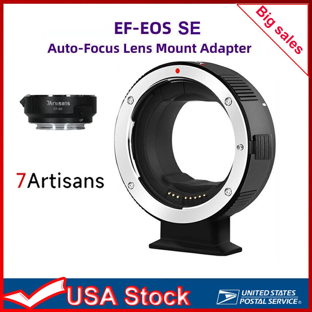 USA 7artisans EF-SE Lens adapter Auto focus for Canon EF/EF-S Lens to Sony E