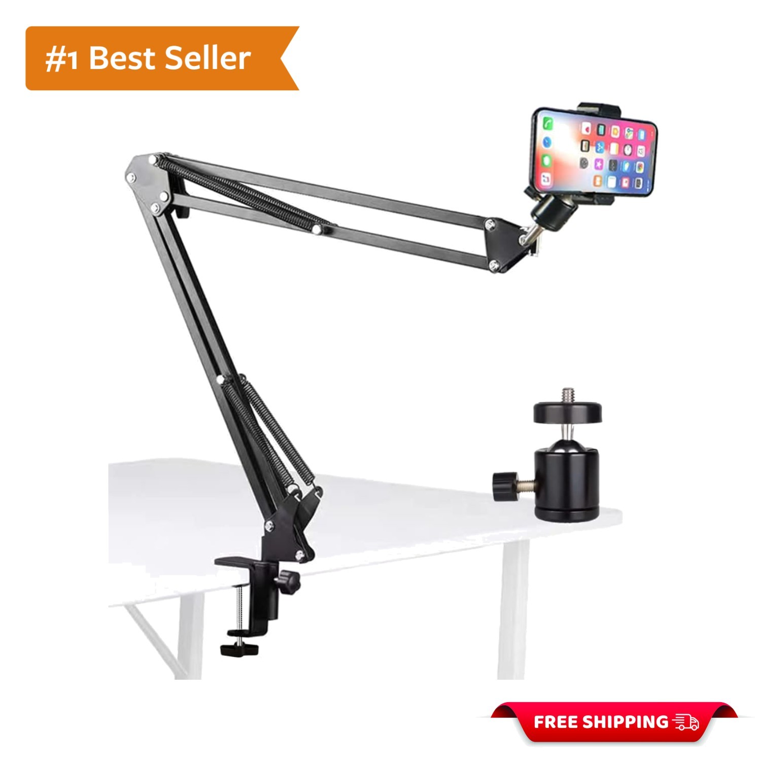 Versatile Overhead Tripod Mount for Camera and Phone – Live Streaming Accessory