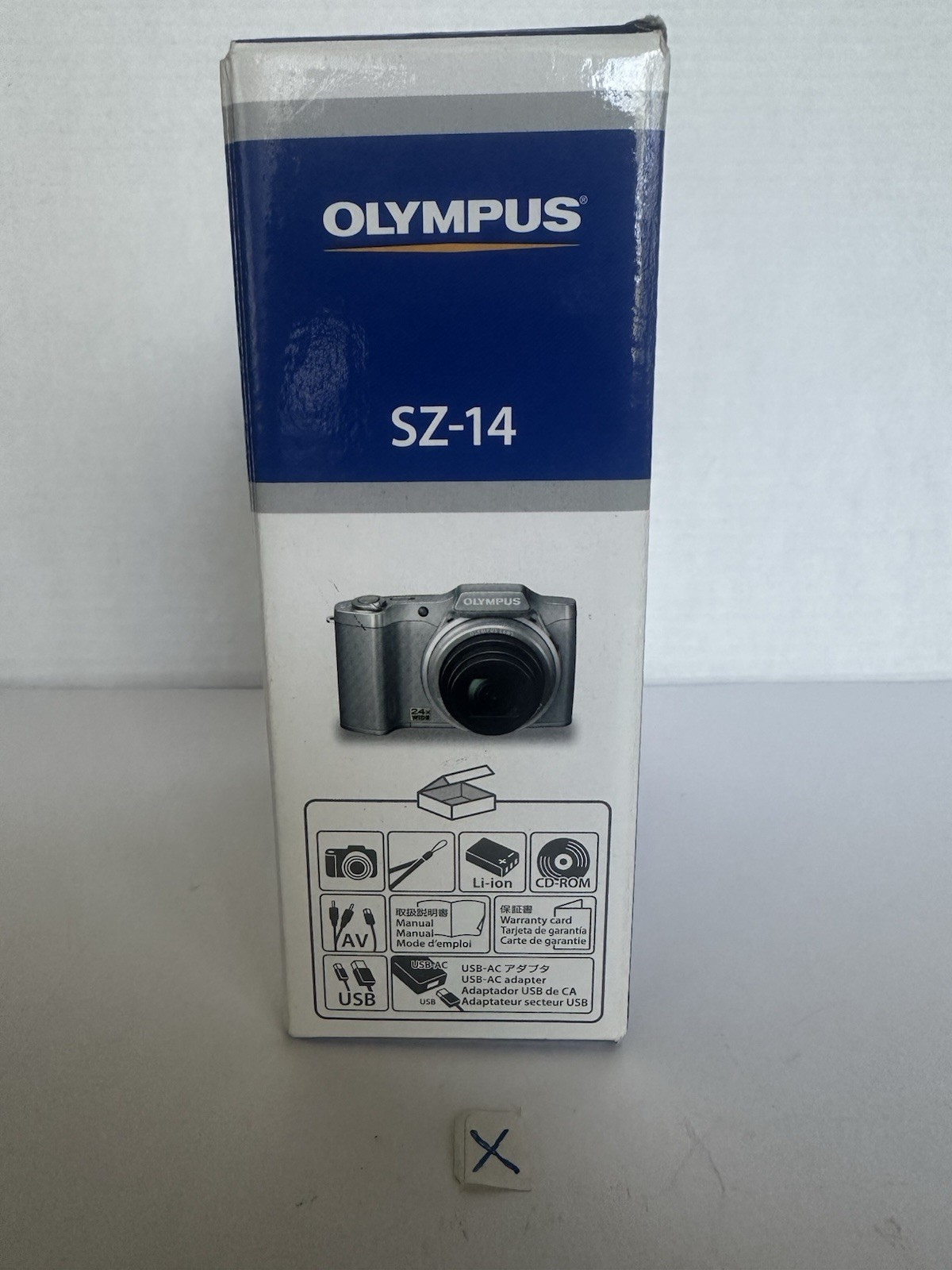 Olympus SZ-14 14MP Digital Camera 24x Zoom Red With Battery Charger Sd Tested