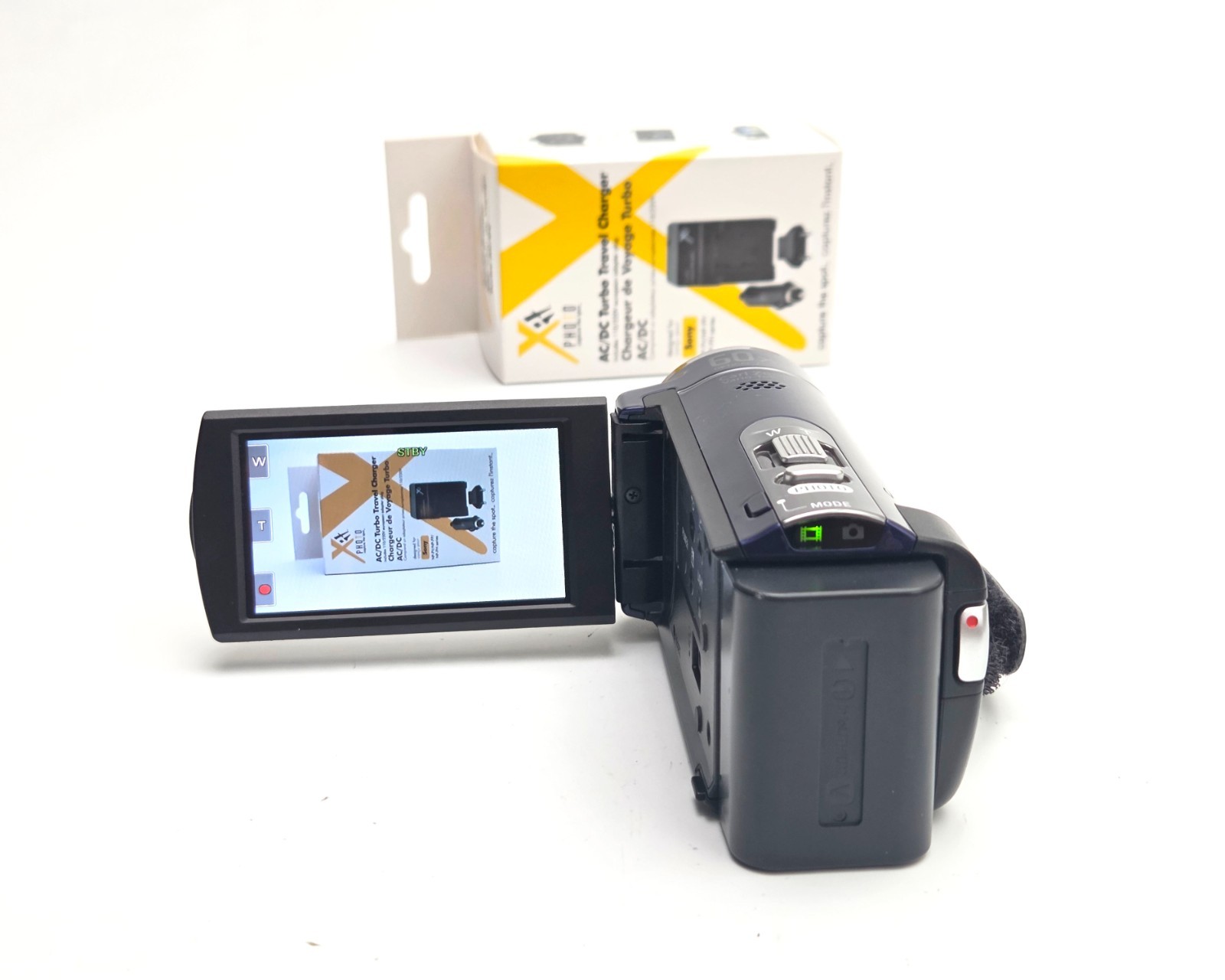 Sony DCR-SX44 Standard Definition Camcorder (Blue) w/ 4GB Internal Storage