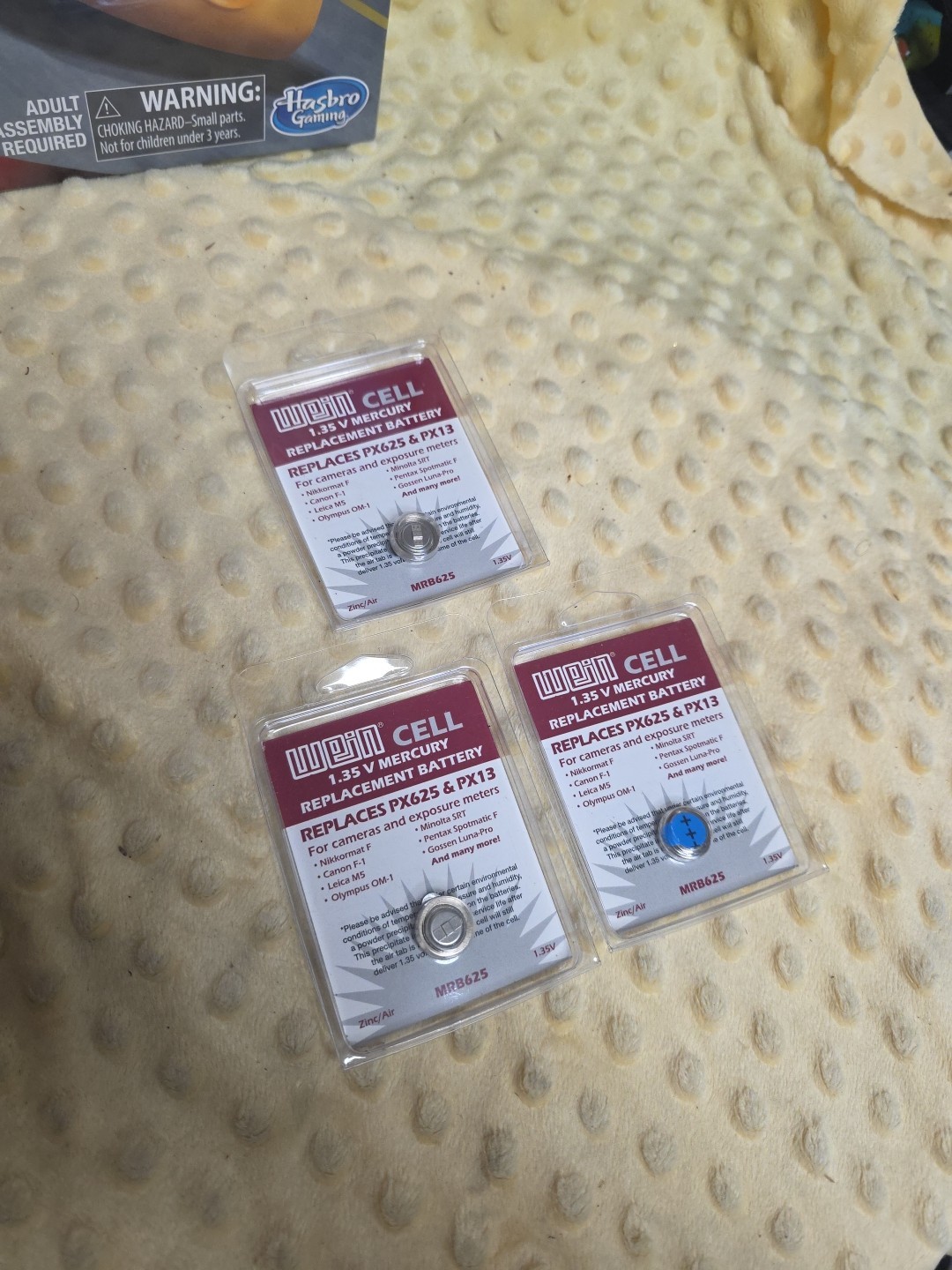 Lot Of 3 Wein Cell PX625 PX13 Mercury Free 1.35V REPLACEMENT Battery MRB625