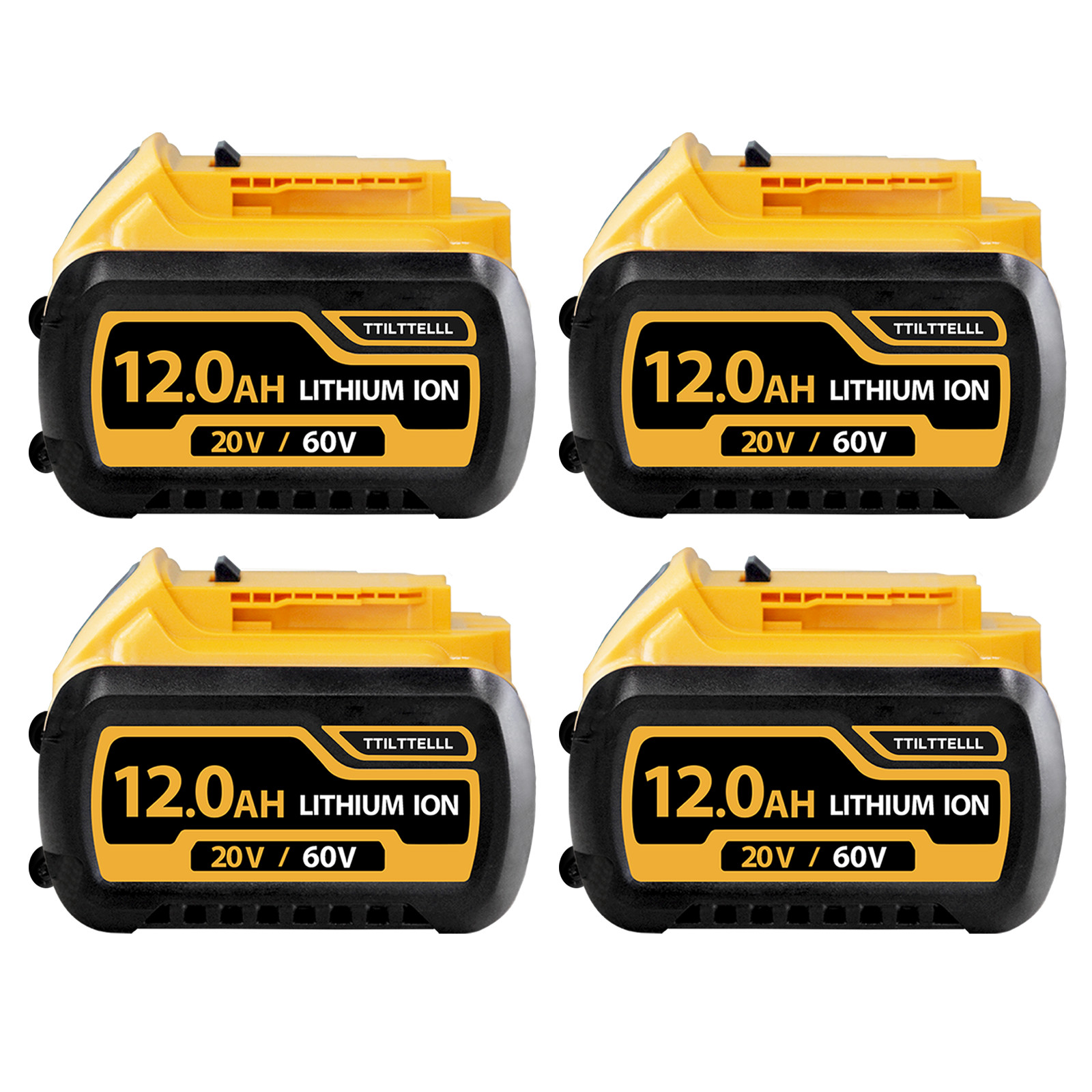4 Pack DCB606 For DEWALT FLEXVOLT 20V/60V 12Ah MAX Li-Ion Battery DCB606-2