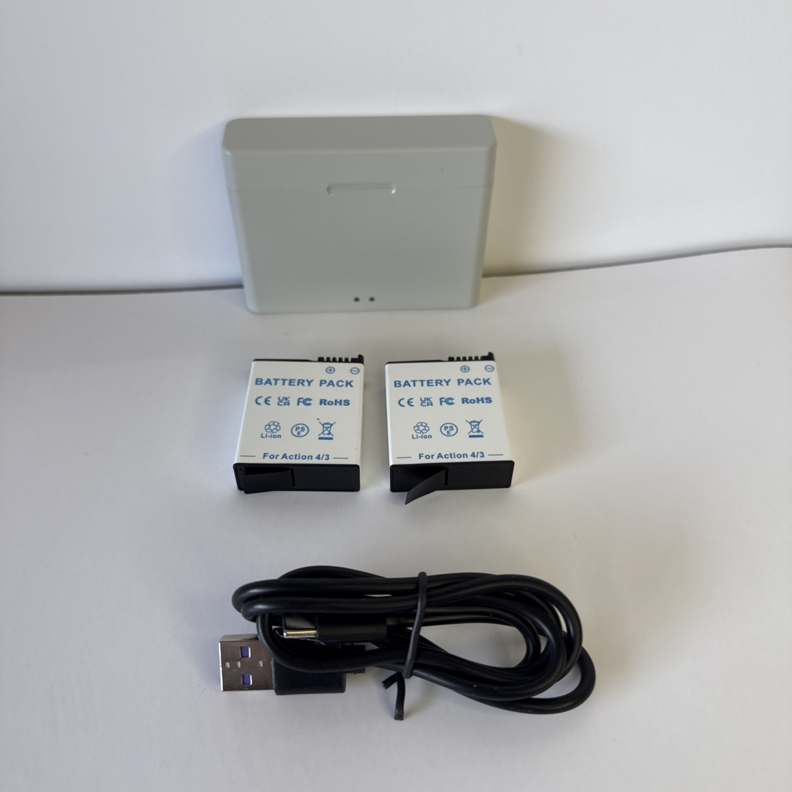 For DJI Osmo Action 4 And3 Battery 2 Pack Rechargeable Battery And Charger Case