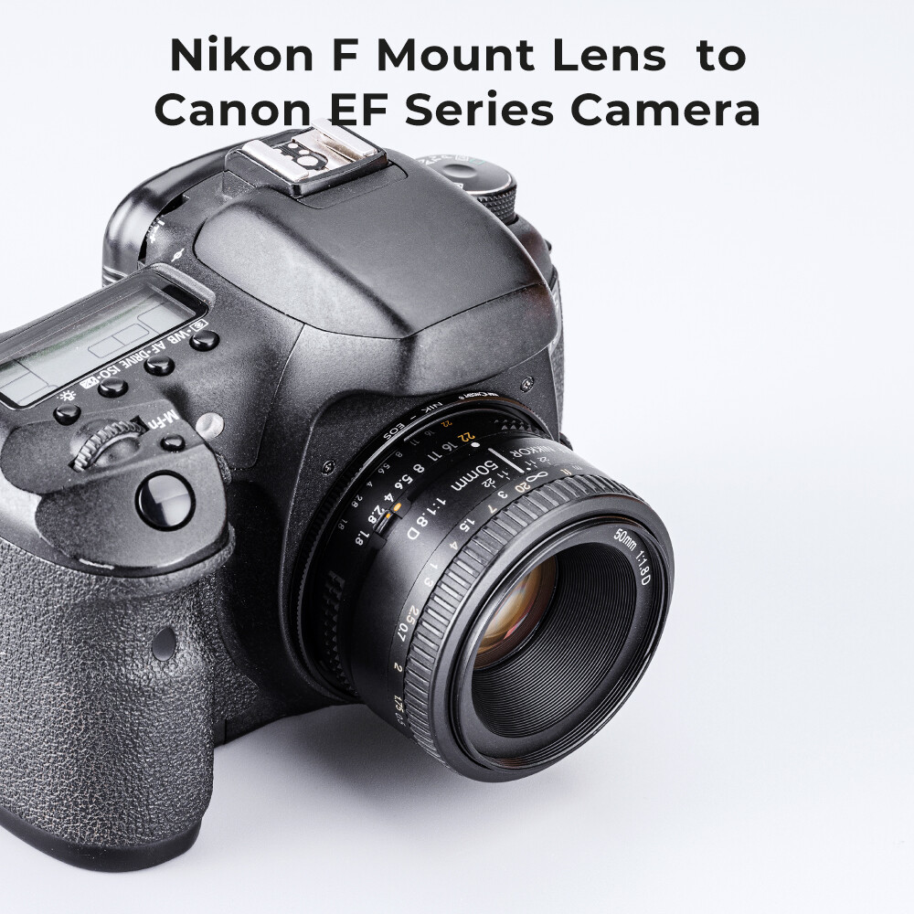 K&F Concept Lens Mount Adapter Nikon F/AF AI-S Lens to Canon EOS EF EF-S Mount