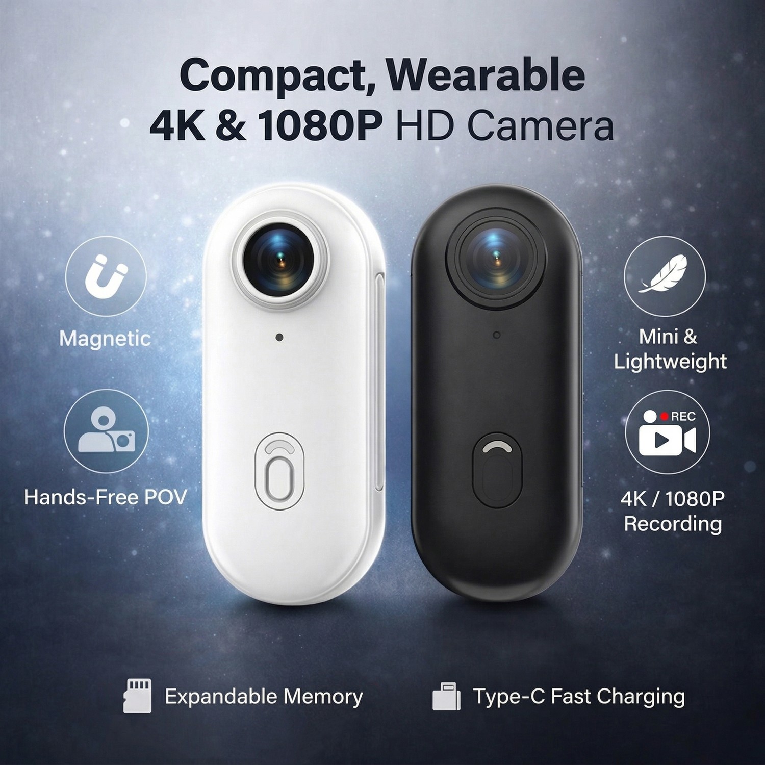4K/1080P Action Camera WiFi Helmet Cam Anti-Shake for Outdoor Motorcycle Sports