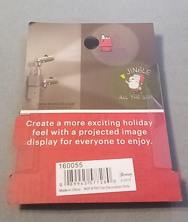 1 Pack of 2 Peanuts Snoopy Project-O-Rama Projector Night Light Slides Christmas