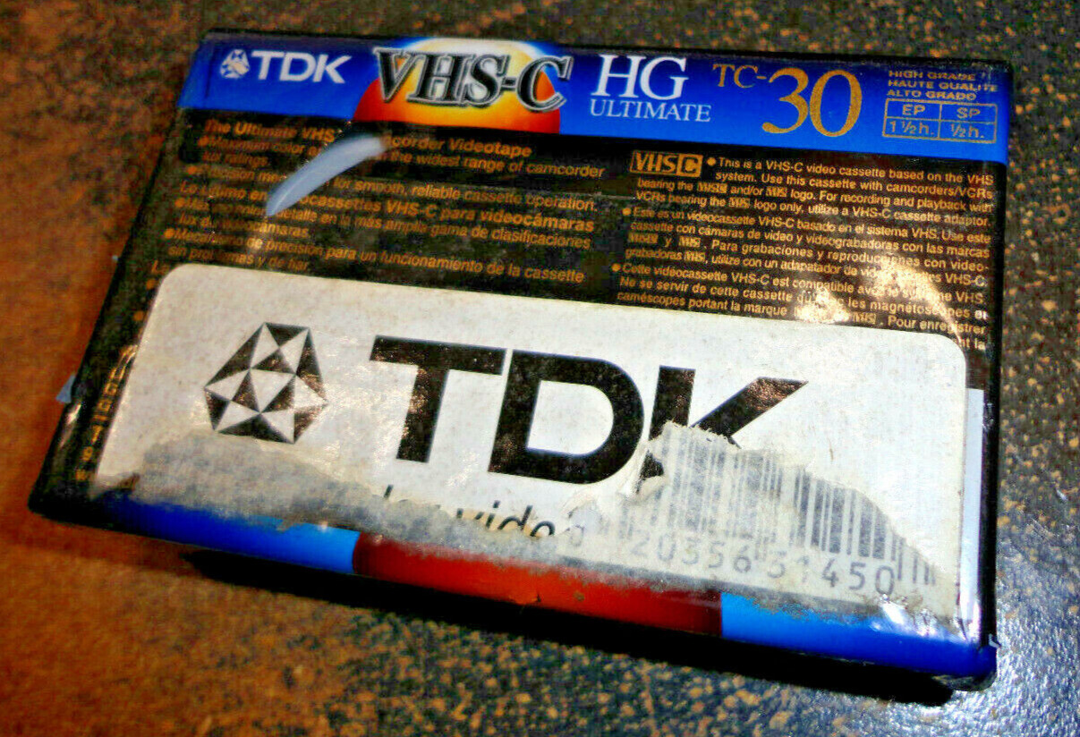 TDK HG 30 Ultimate VHS-c Video Cassette Tape – ONE Tape