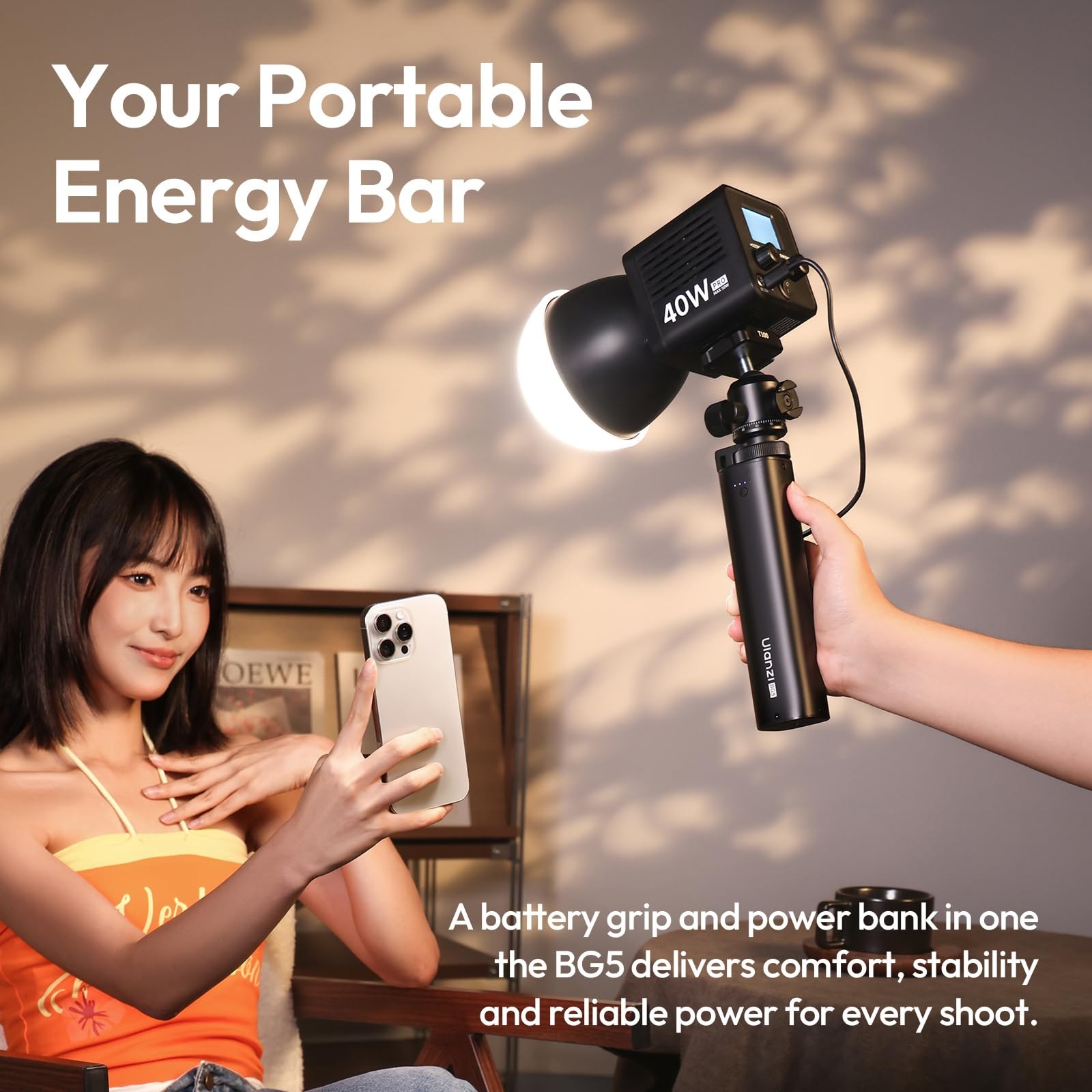 ULANZI BG5 Camera Battery Grip & 92.16Wh Portable Power Bank — 100W PD Fast Char