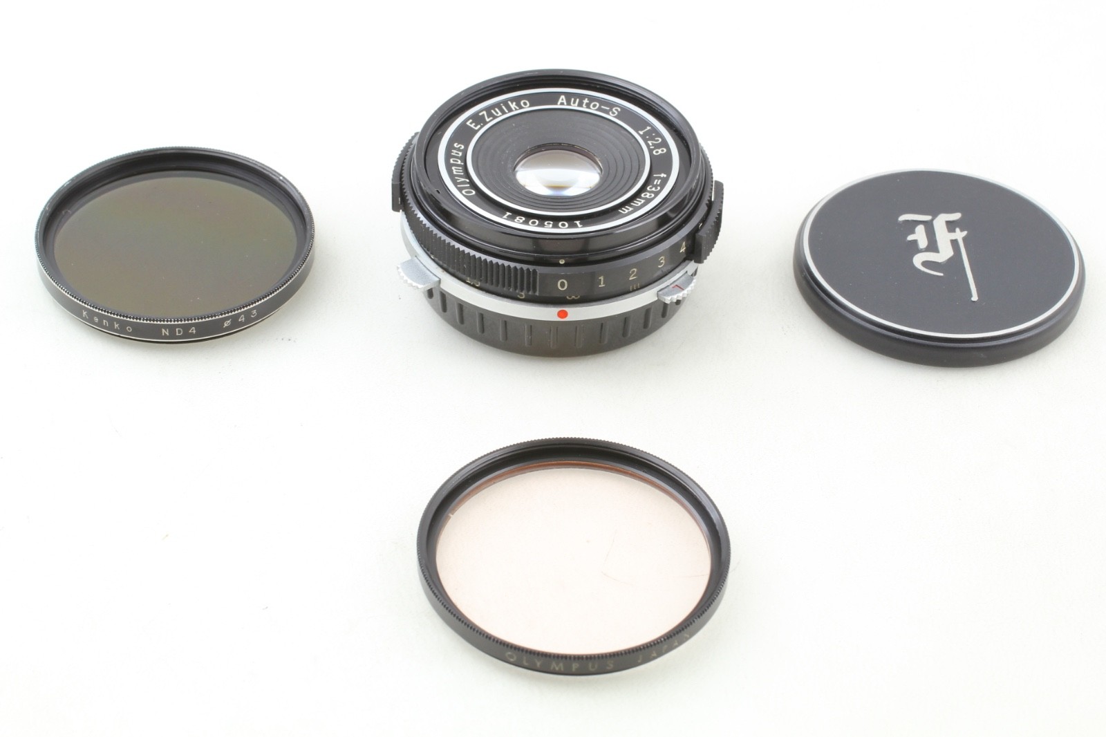 Overhauled! Olympus E.Zuiko Auto-S 38mm F2.8 Pancake Lens Pen F FV FT From JAPAN