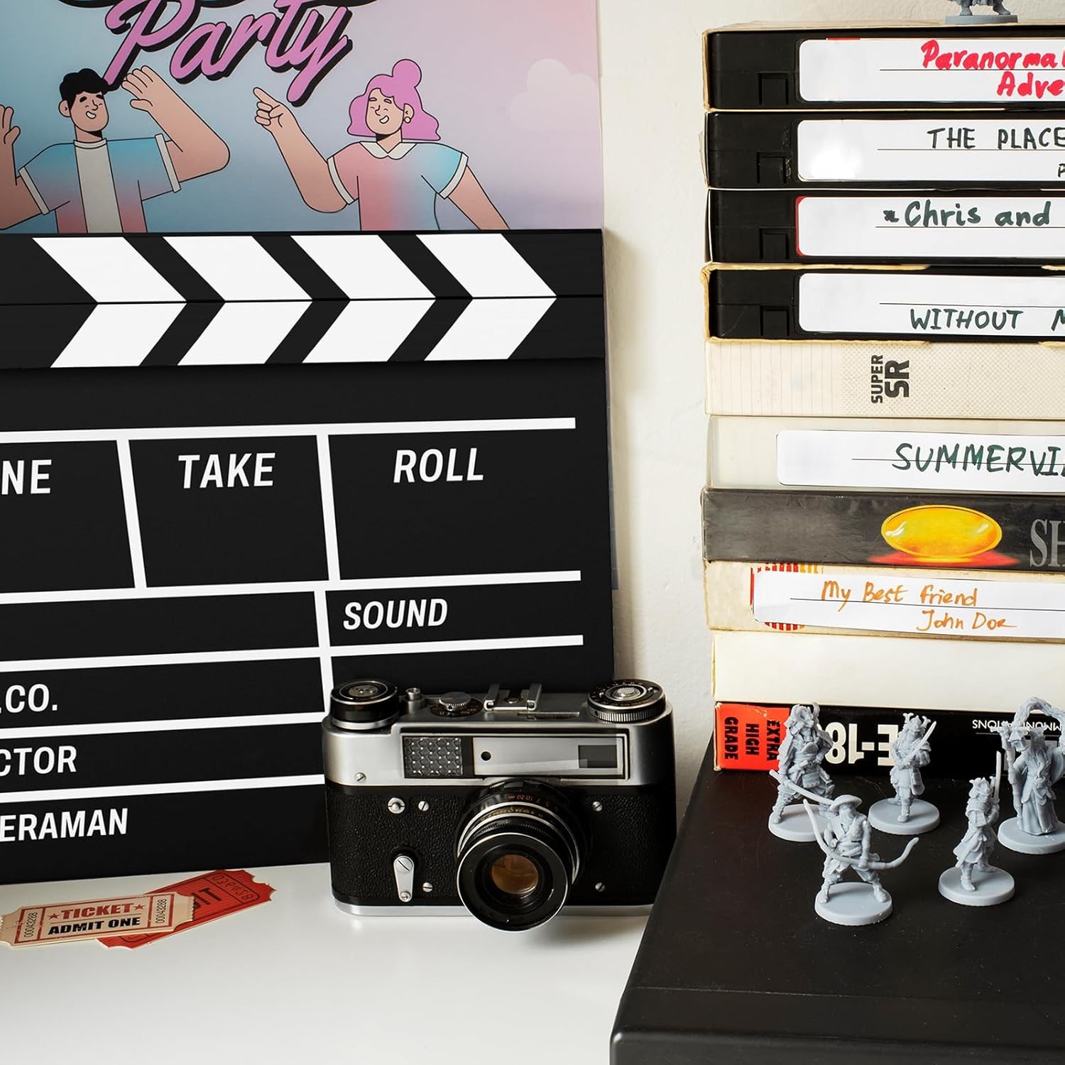 Movie Film Clapboard Hollywood Wooden-Clapper Board Directors Photography Studio