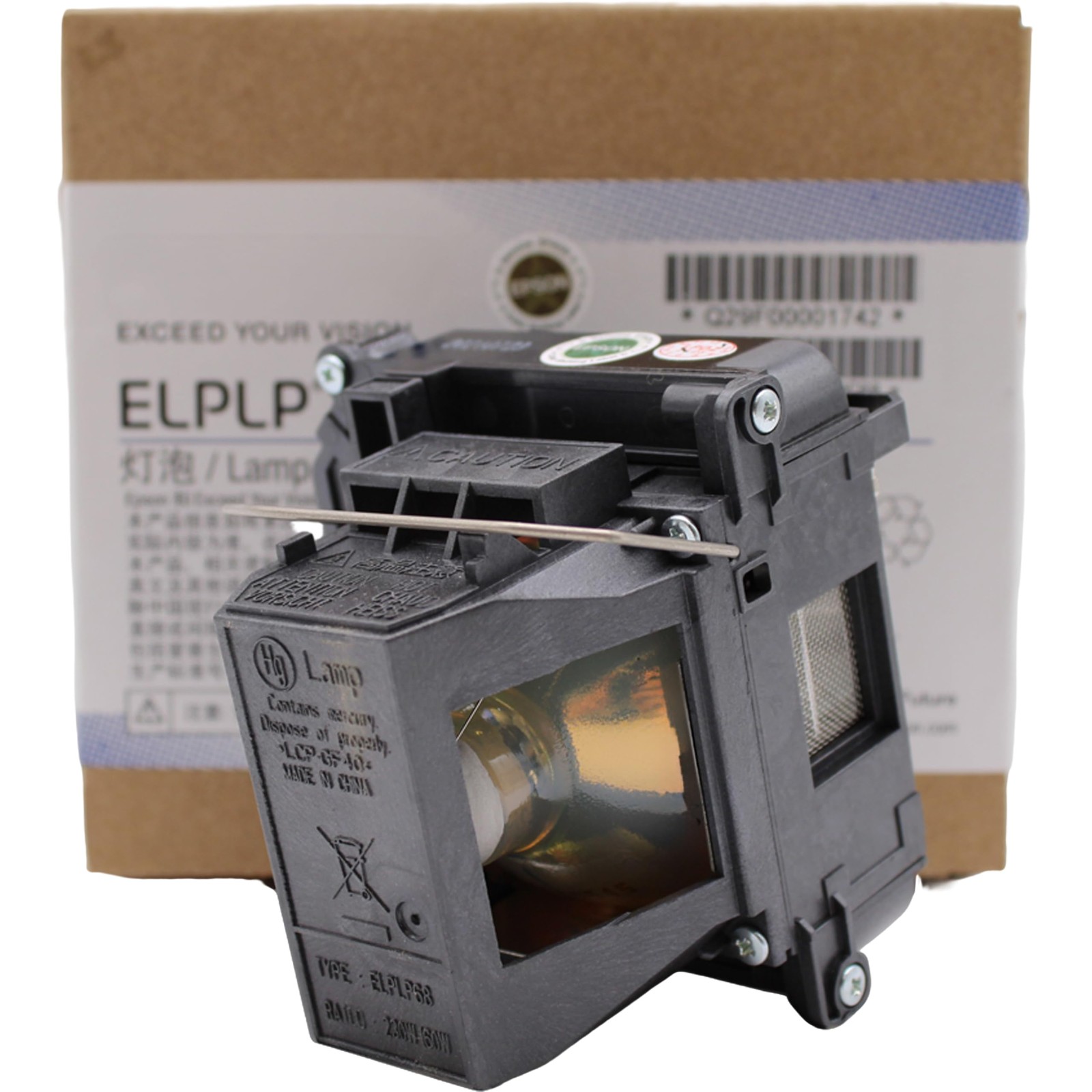 Jaspertronics Oem Elp-Lp68 Lamp Housing For Epson Projectors – 1 Year Full