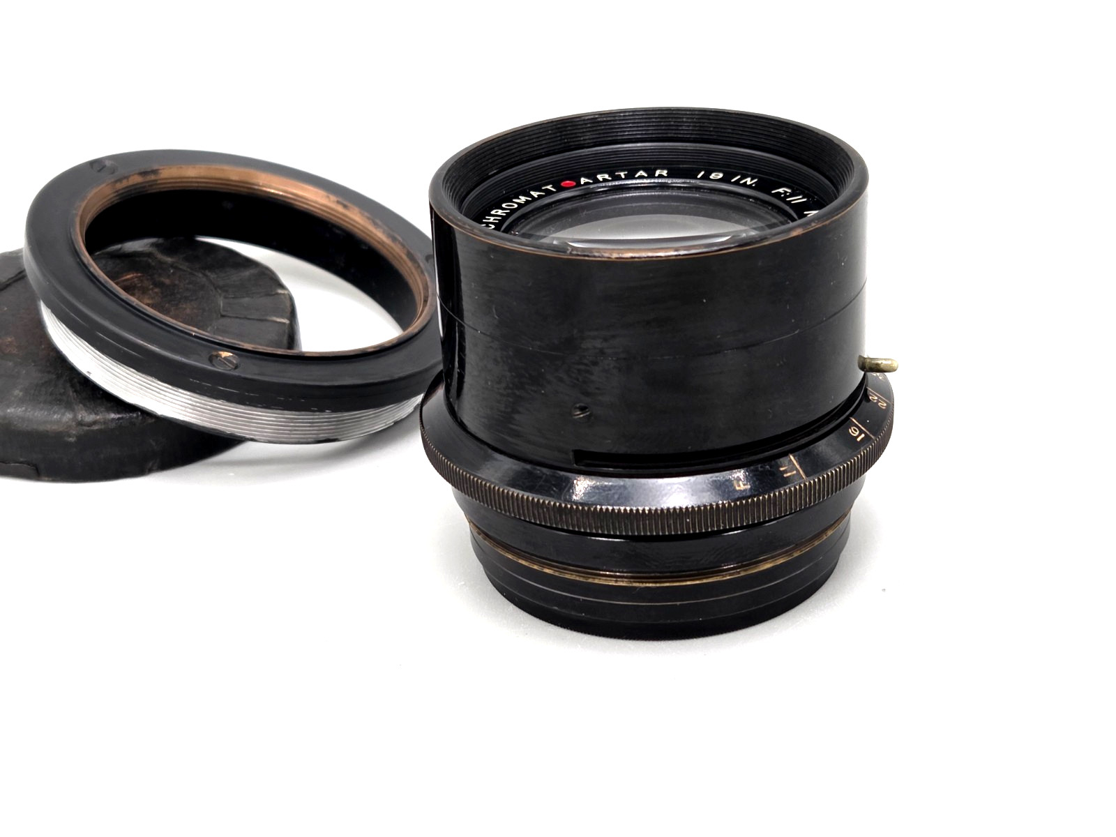 MINT Glass Goerz 19″ 480mm f11 Apochromat Red Dot Artar Barrel large Format Lens