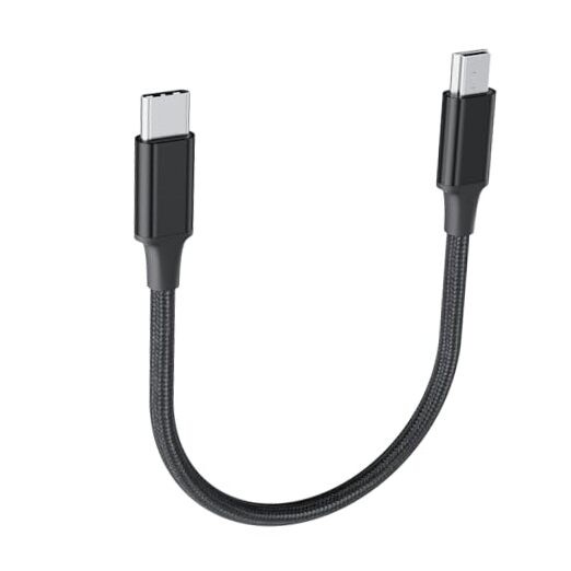 /0.5M USB-C to Mini USB Cable, Short Braided Type C to Mini-B 5-Pin 1.6FT