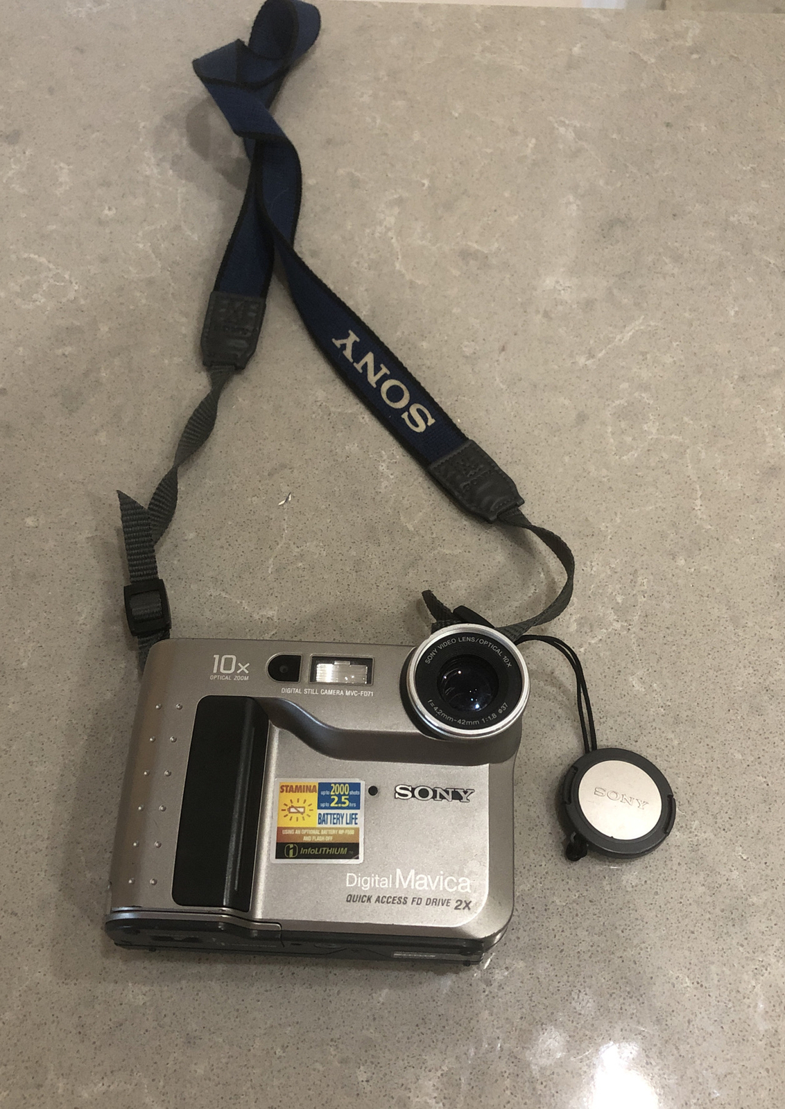 Sony Mavica Digital Still Camera Model # MVC-FD71 Untested for parts/repair