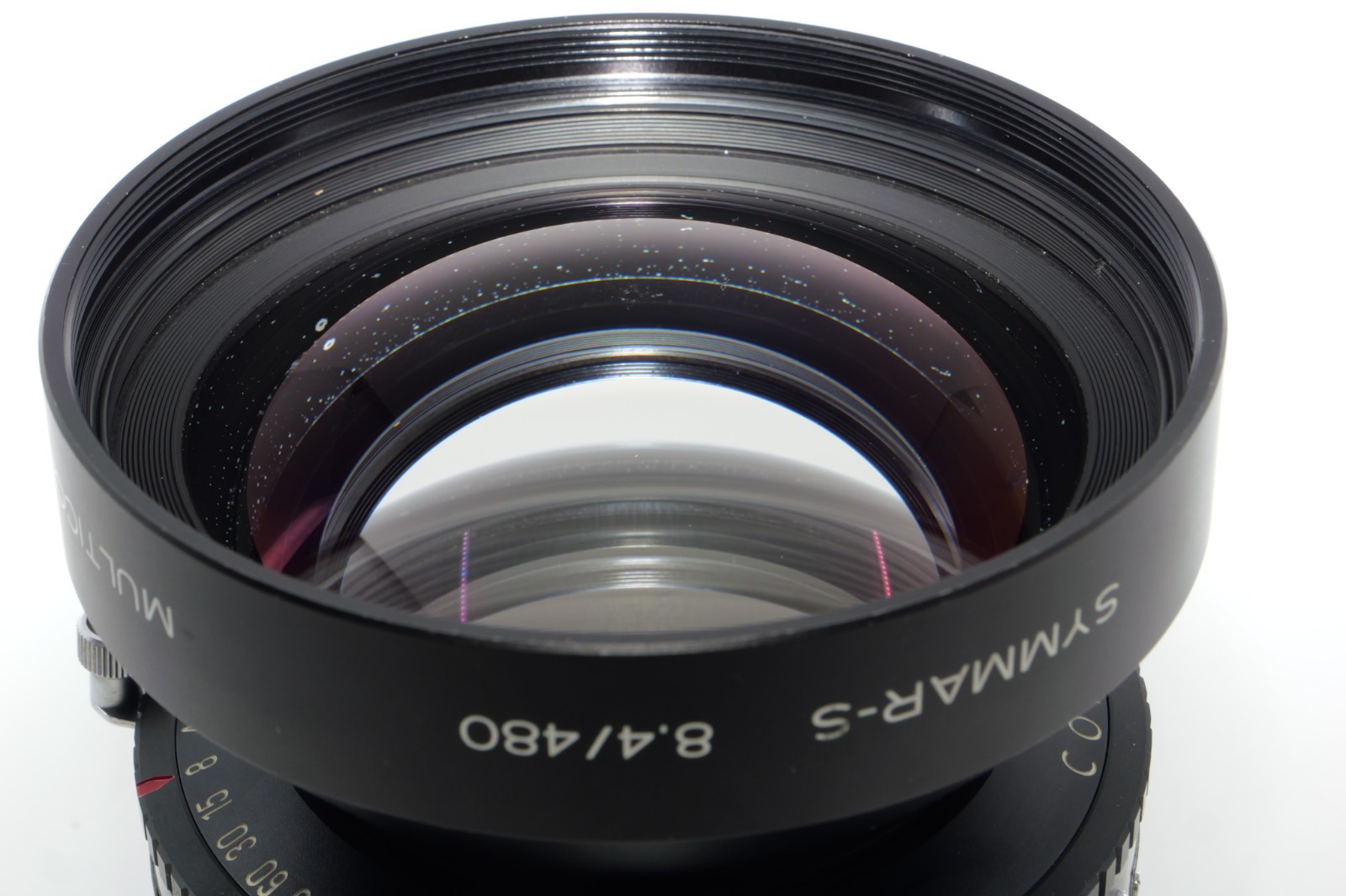 Schneider Symmar-S 480mm f/8.4 MC lens in Copal #3 shutter. Covers up to 14×17.
