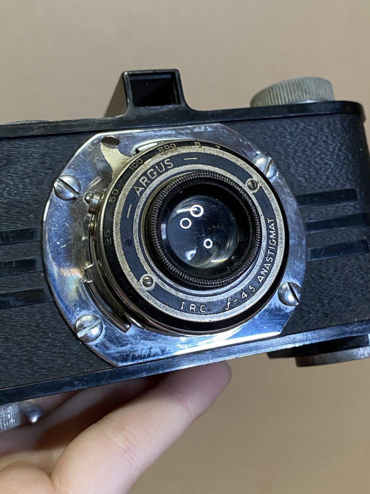 Vintage 1937 Argus Model A IRC f4.5 Anastigmat Film Camera Bakelite Untested