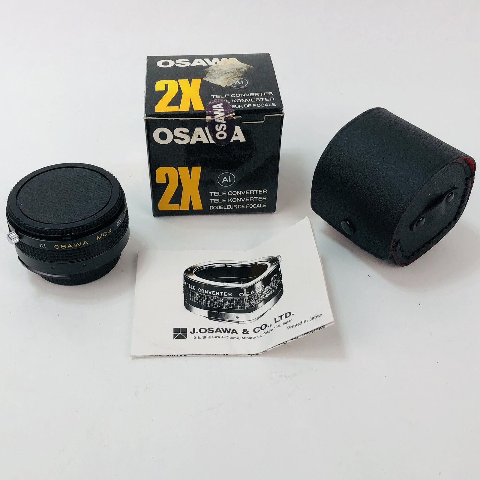 VTG Osawa MC4 2X Lens Tele Converter AI Camera in Box w/ Case NEW NOS