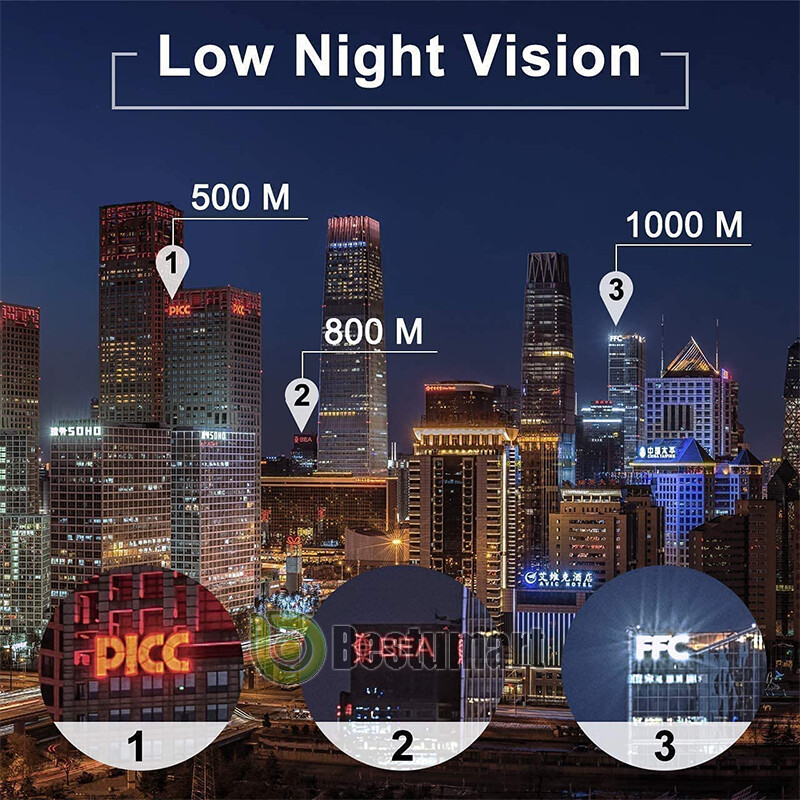 180×100 High Power Military Binoculars Day/Night Zooming Hunting Camping+Bag
