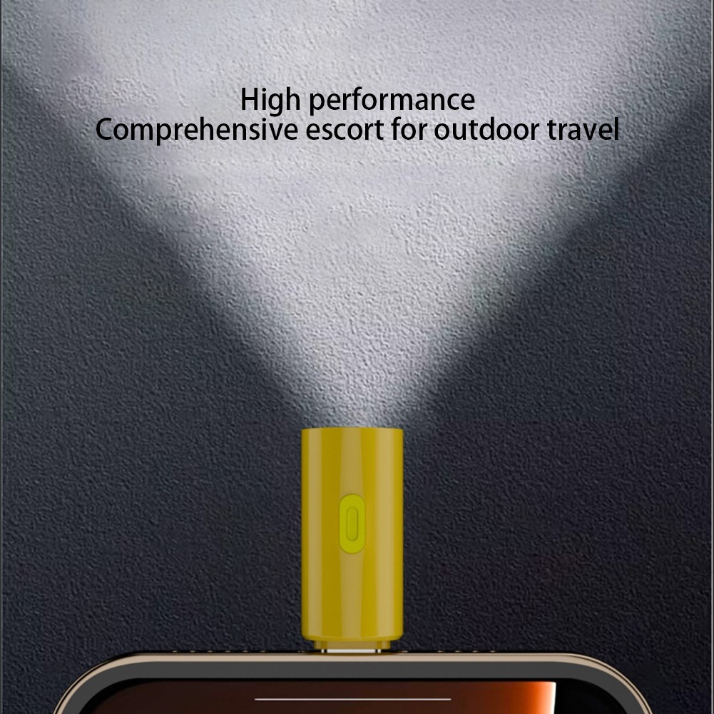 Compact USB C LED Flashlight for Chargers and Smartphones Portable Light