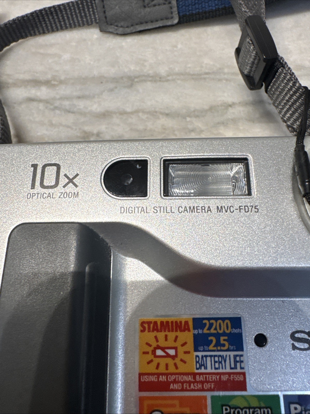 Sony FD Mavica MVC-FD75 Digital Still Camera Tested Working Silver Floppy Disk