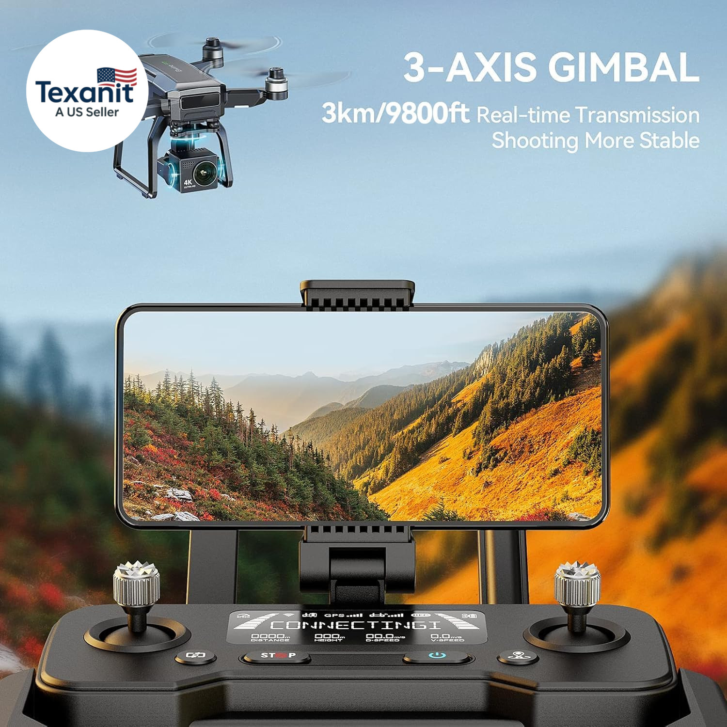 F7GB2 Pro Drones with Camera for Adults 4K UHD Aerial, 3-Axis Gimbal, 10000FT Co