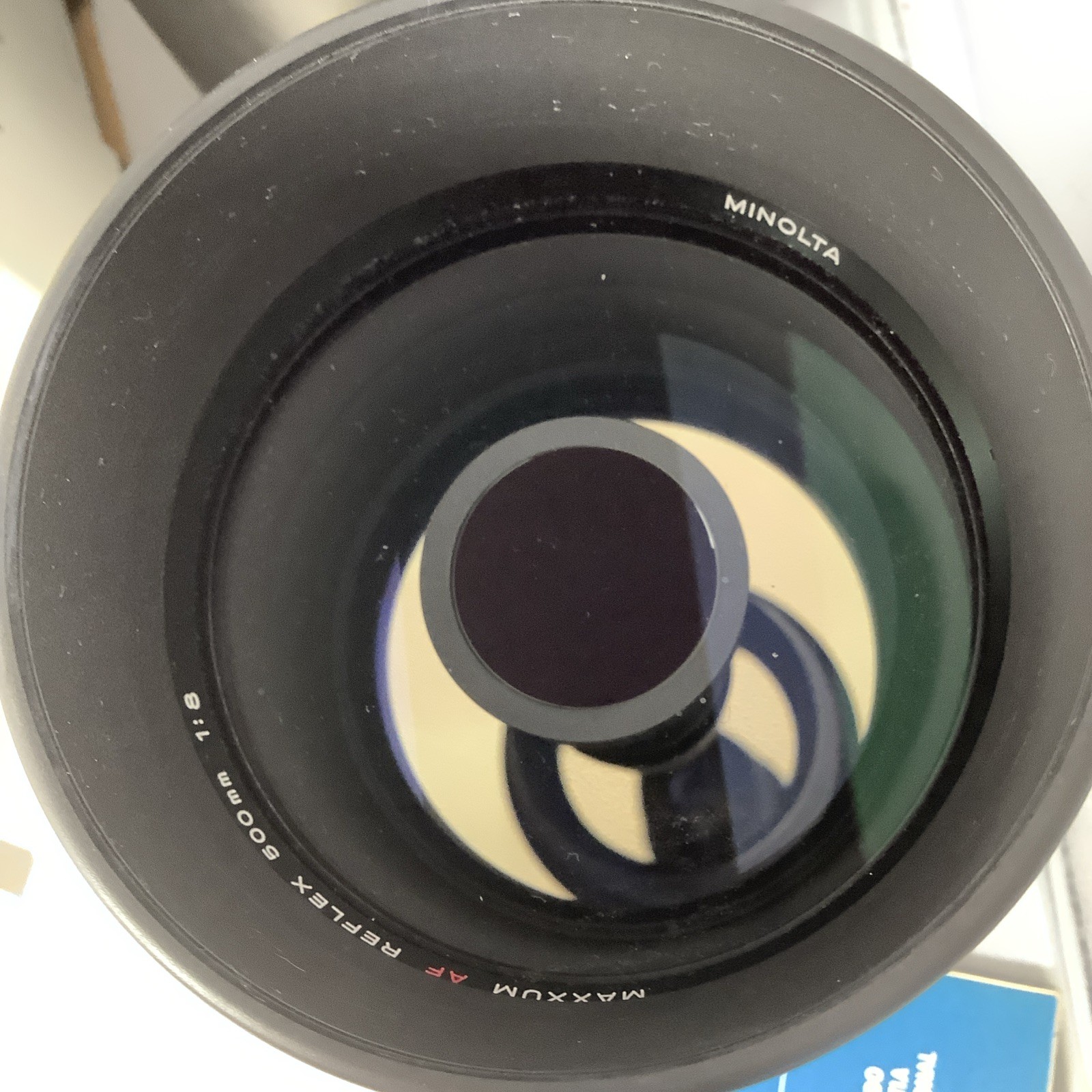 Minolta Maxxum AF Reflex 500mm f/8 Mirror w/ Case And Box And All Paperwork