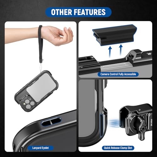 16 Pro Cage, Quick Release Video Rig Phone Stabilizer 5.89″x2.81″x0.32″