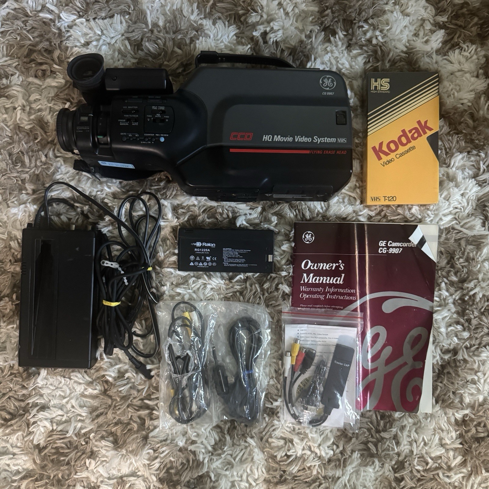Vintage GE Movie Video System VHS Camcorder Kit – Tested And Working 📹 📼 ✅