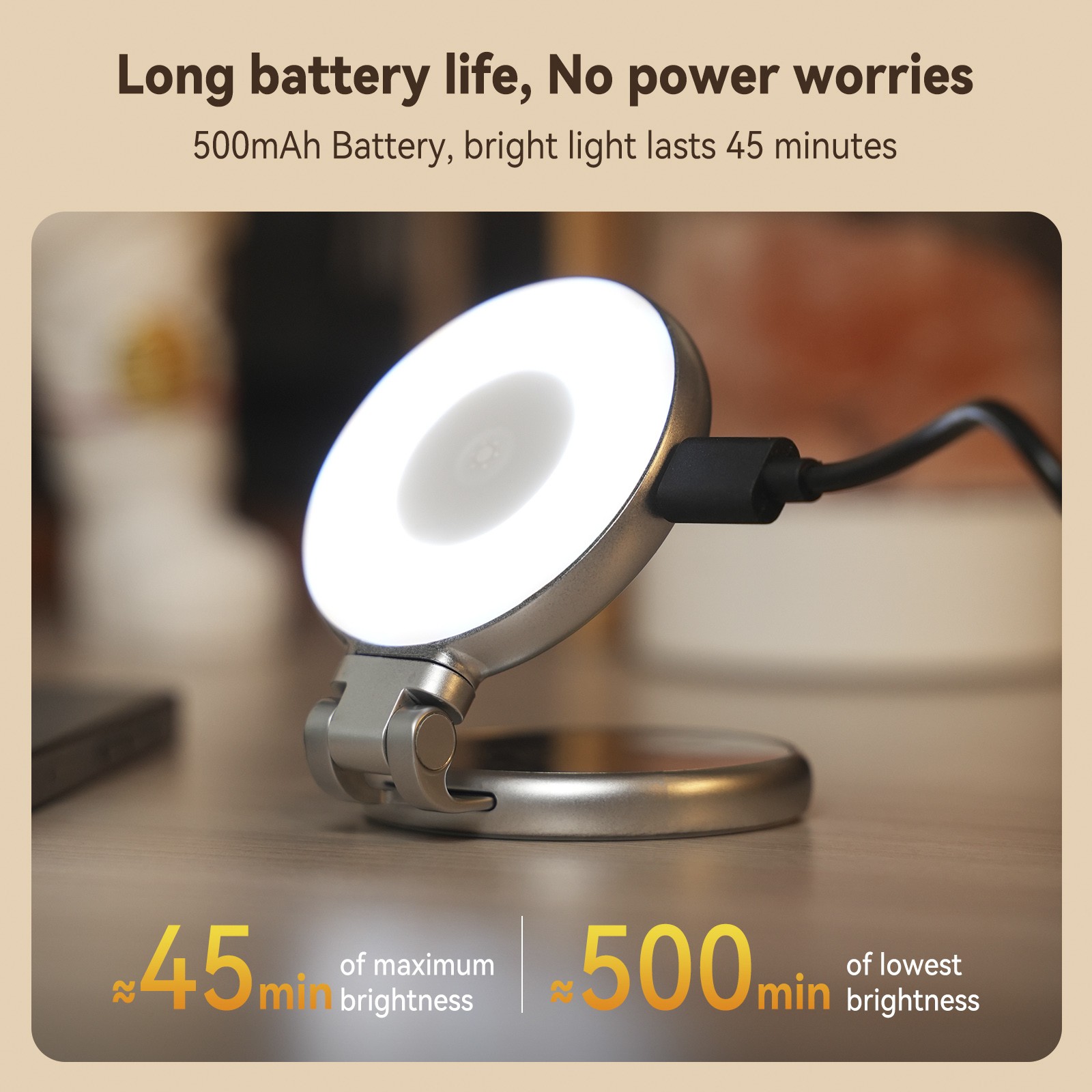 Mini Mobile Phone Magnetic Beauty Fill Light 3 Color Temperature Pocket Light A6