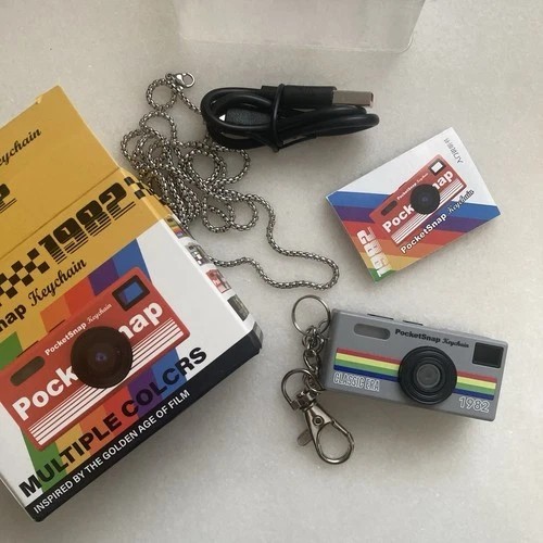 Retro 1982 Mini Keychain Thumb Camera 1080P HD Transparent Y2K Pocket Video Cam