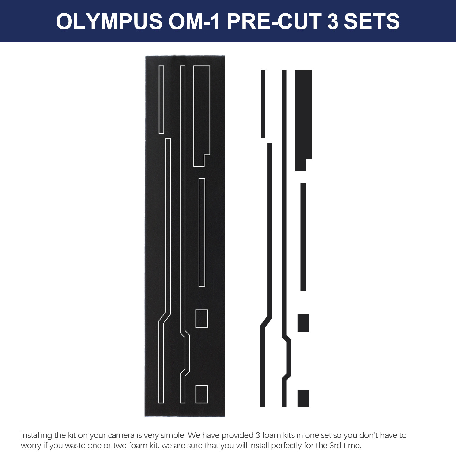 Pre-cut Light Seal Foam Sponge Kit For Olympus OM-1 OM-2 OM-3 OM-4 Camera US