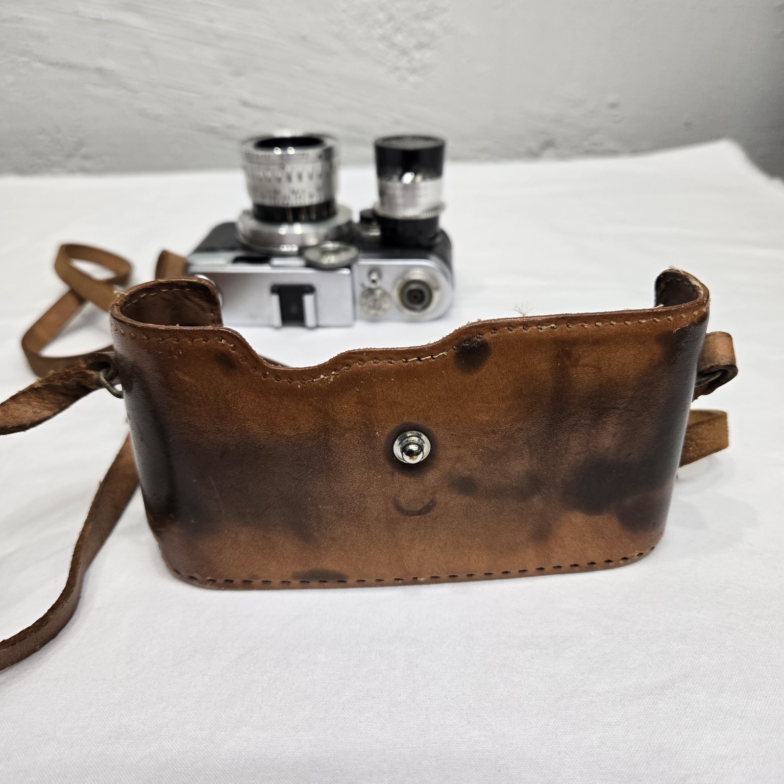 Argus C-44 35mm Camera F2.8 50mm Lens Cintagon CM2 Light Meter & Case – Untested