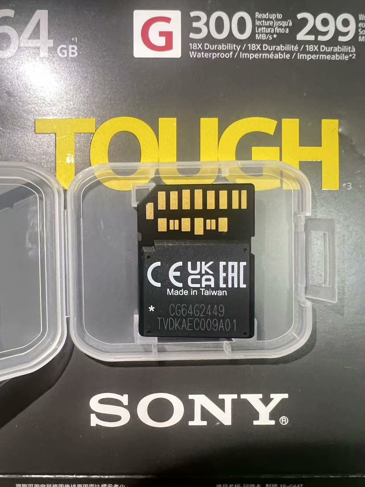 Sony Tough SF-G64T 64GB Class 3 – SDXC Memory Card – (SFG64TT1)