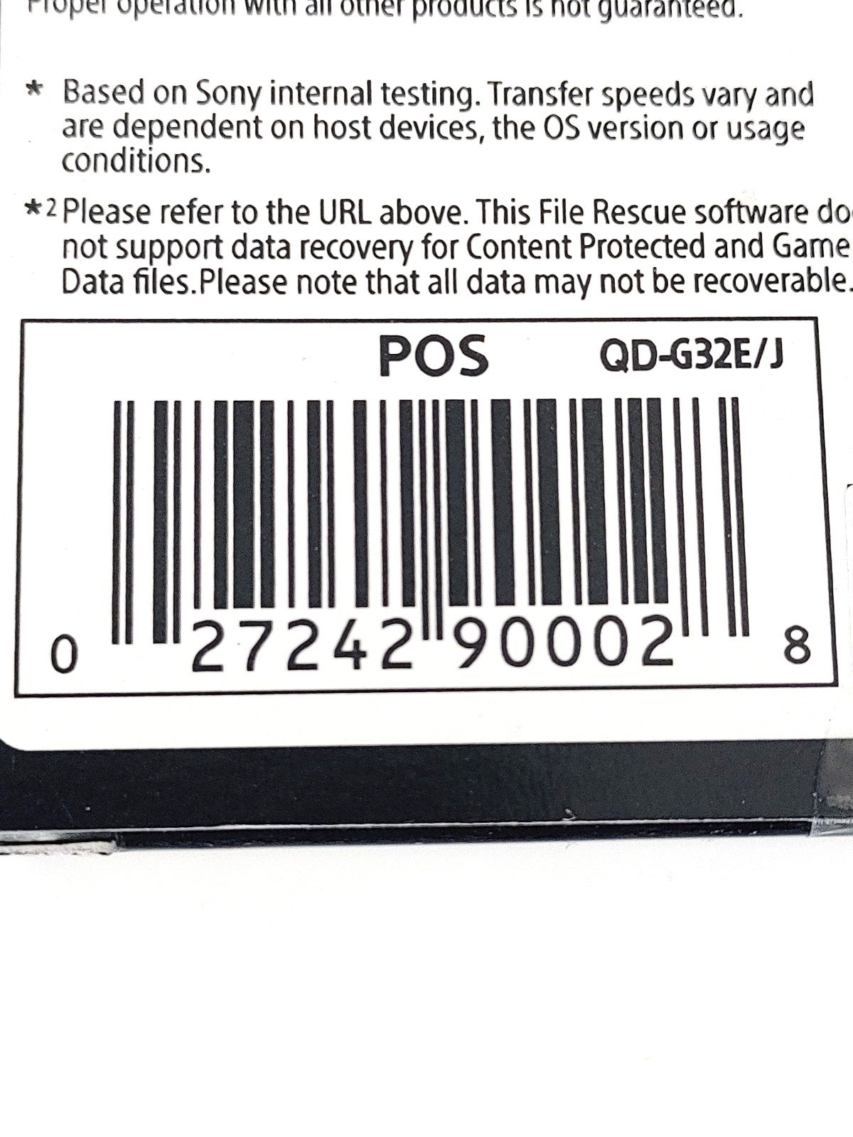 Sony XQD 440MB/s Professional Memory Card 32GB QD-G32E, Brand New Sealed in BOX