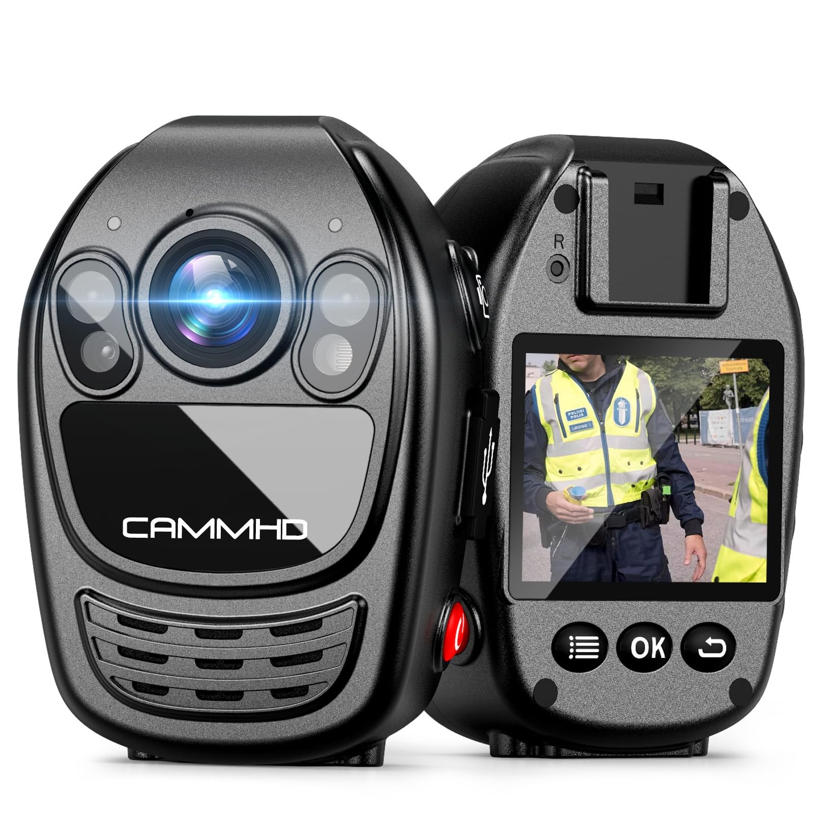 YX1-128G 2K/1440P Body Camera Support Video Audio Image, 3500mAh Battery Work…