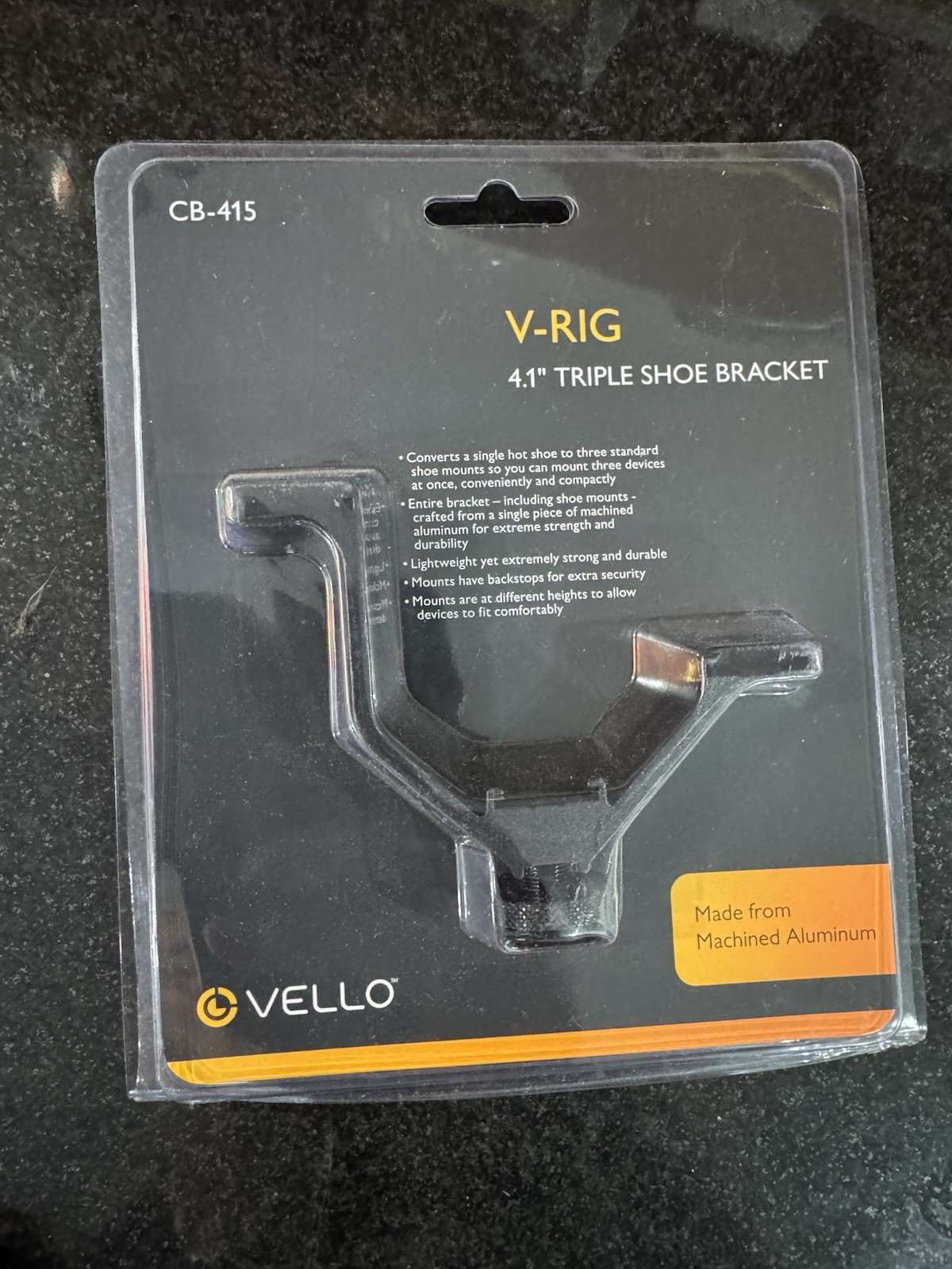 vello, v-rig 4.1” triple shoe bracket, New In Box