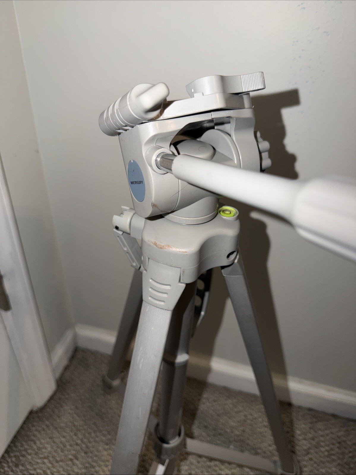 Merkury Aluminum Camera Tripod Pan/Tilt Head Quick Release Universal Used