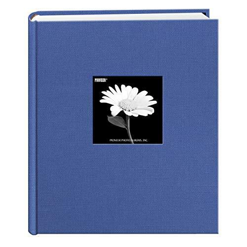 Fabric Frame Cover Photo Album 200 Pockets Hold 5×7 Photos, Sky Blue