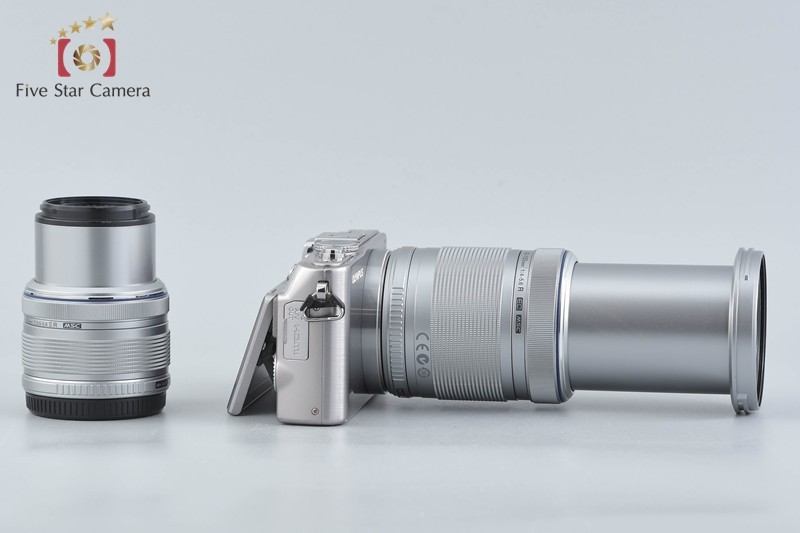 “Shutter count 2,861” Olympus PEN Lite E-PL3 Silver 12.3 MP 14-42 40-150 Lenses