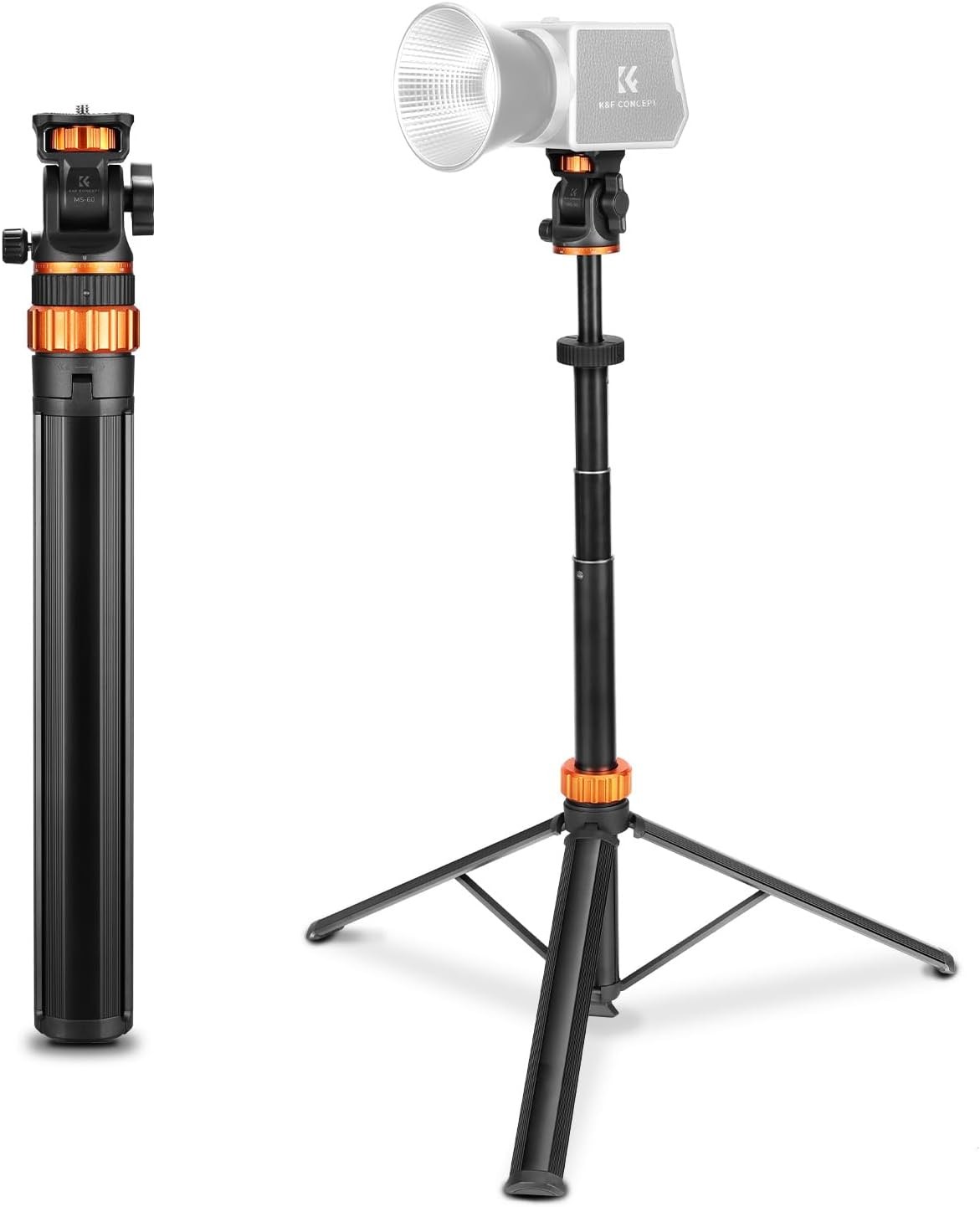 K&F CONCEPT 78″ Photography Light Stand Extendable Tripod w/ 1/4″ Screw fr Light