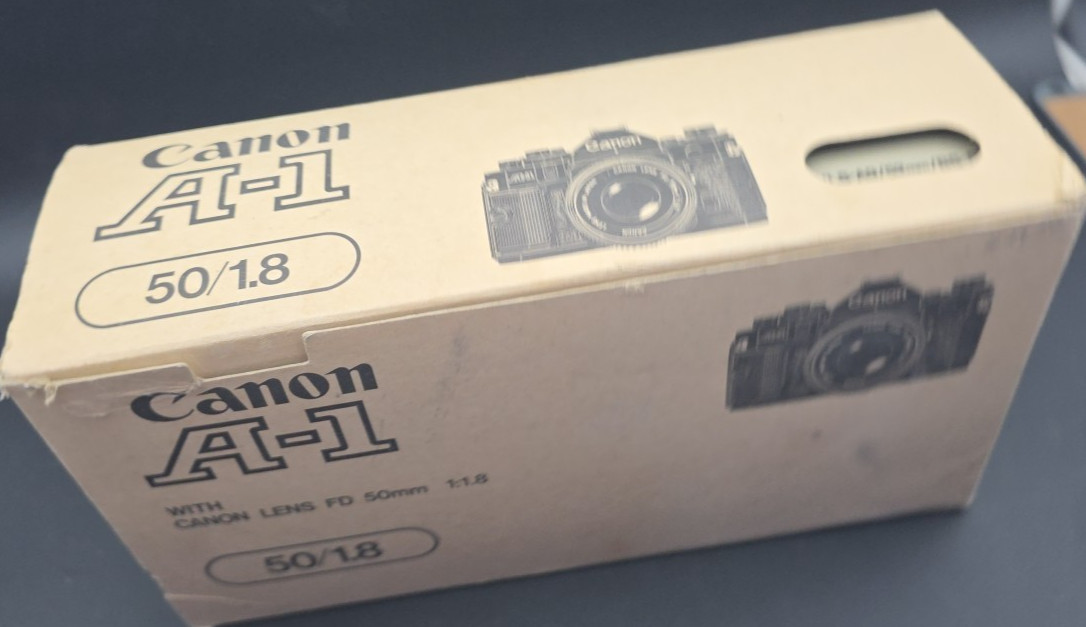 Canon AE-1 SLR 35mm Film Camera FD 50mm f/1.8 Lens From Japan BOX ONLY Vintage