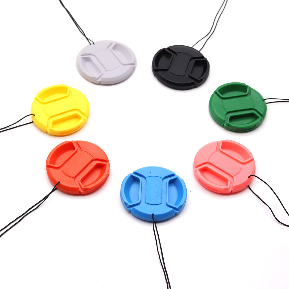 7 IN 1 Colorful 37mm/43-86mm Front Lens Cap Sets + Cleaning Kits for DSLR Camera