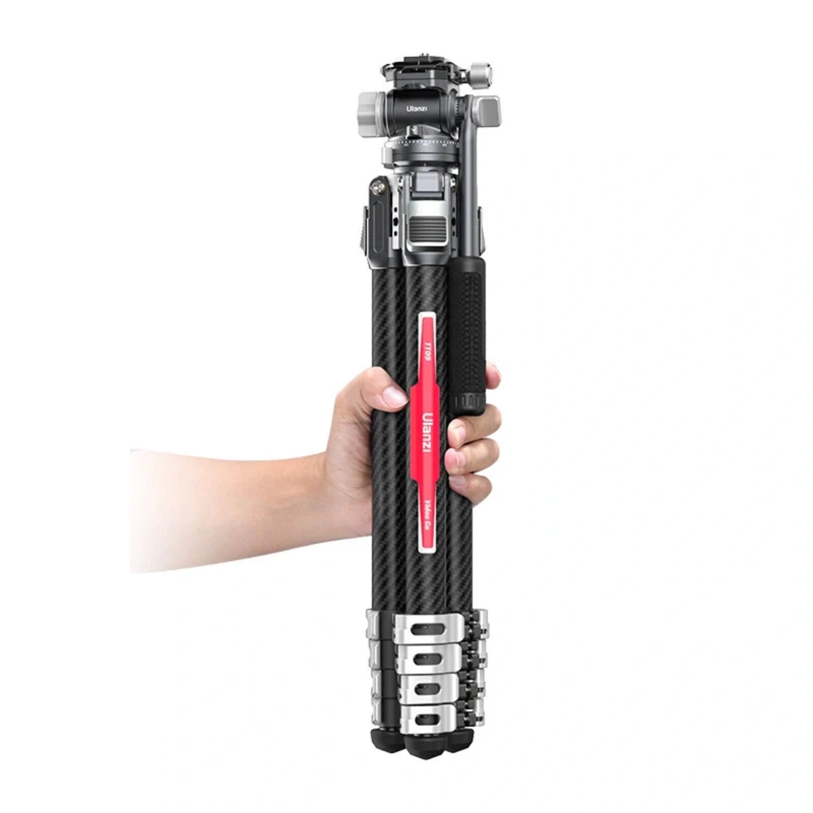 Ulanzi TT09 VideoGo Carbon Fiber Travel Video Tripod for Camera Camcorder